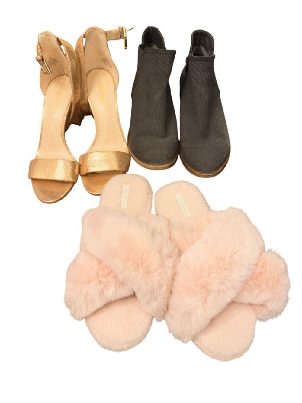 Women's boots, heels, and new slippers shoe lot size 7.5